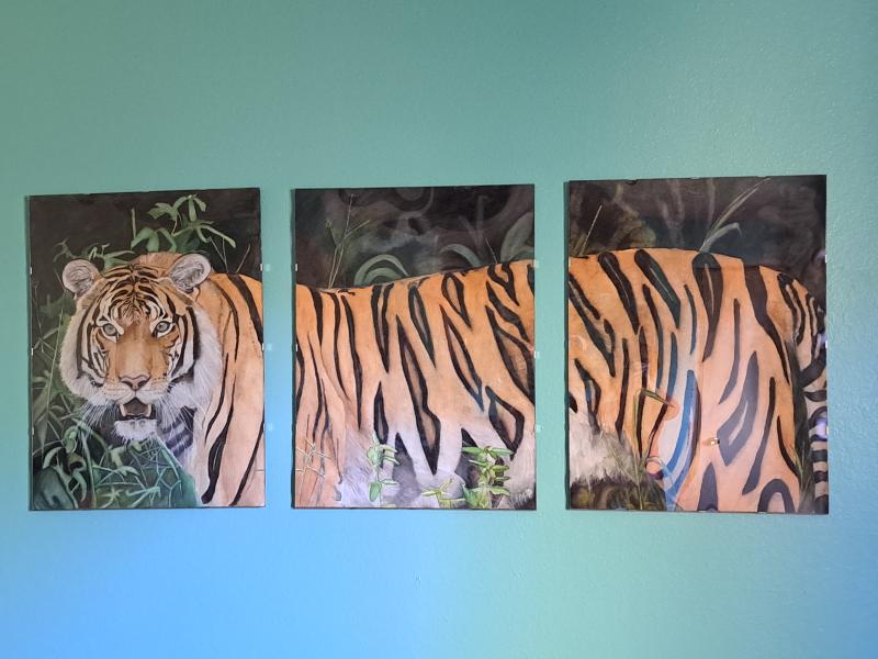 3-panel tiger